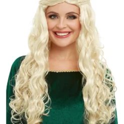 Smiffys Medieval Goddess Wig, Blonde