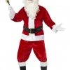 Smiffys Santa, Deluxe Plush Male Costumes