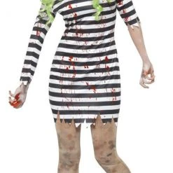 Smiffys Female Costumes Zombie Jail Bird