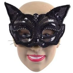 Bristol Masquerade Black Sequin Cat