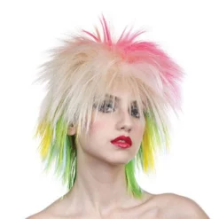 Bristol 80s Multi-coloured Wig Womens