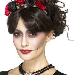 Smiffys Day Of The Dead Choker Halloween Accessories