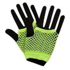 Wicked 80's Net Gloves, Neon Yellow 1980's & 90's