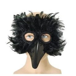Bristol Masquerade Bird Mask Black Feathers