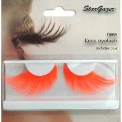 Star Gazer Eyelashes, Neon Orange