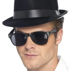 Smiffys Blues Brothers, Flocked Hat 1920's & 30's