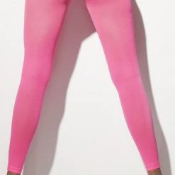 Smiffys Opaque Tights, Neon Pink 1980's & 90's