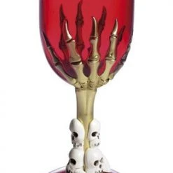 Smiffys Halloween Accessories Gothic Wine Glass, Red