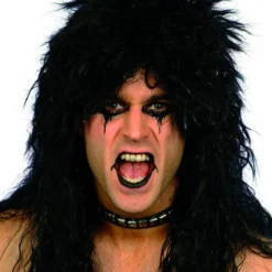 Smiffys Mens Hard Rocker Wig, Black