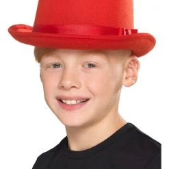 Smiffys Top Hat Kids, Red Clown & Circus