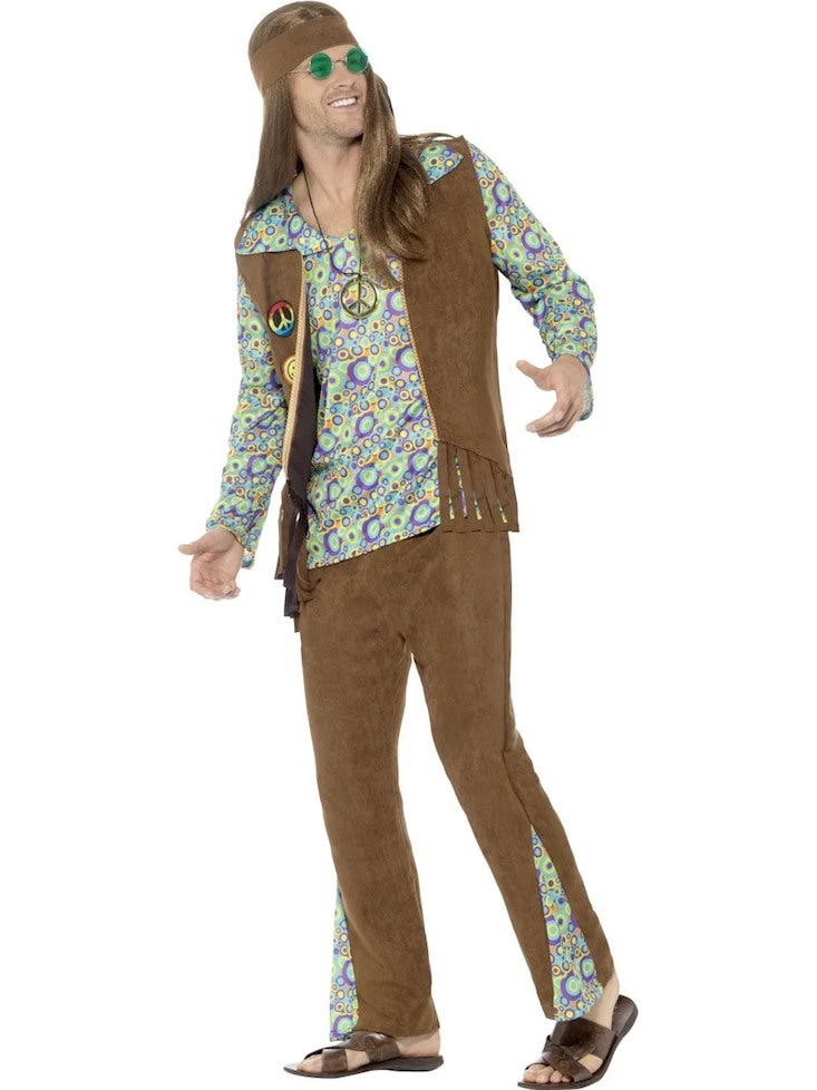Smiffys 60's Hippy Costume Male Costumes 1 Smiffys 60's Hippy Costume Male Costumes