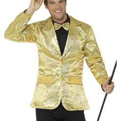 Smiffys Sequin Jacket, Gold