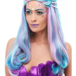 Smiffys Mermaid Wig, Pearls Womens