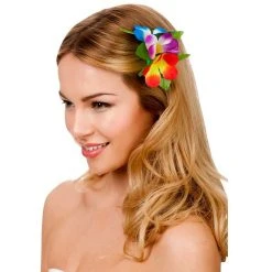 Wicked Hawaii Flower Hair Clip, Multi Hawaiian