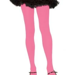 Nylon Tights, Leg Avenue, Neon Pink Halloween Hosiery