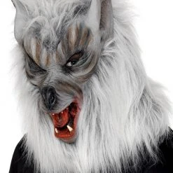 Smiffys Animal Masks Full Overhead Wolf Mask, Grey