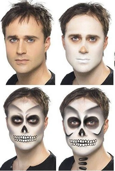 Smiffys Make Up Kit, Skeleton 2 Smiffys Make Up Kit, Skeleton
