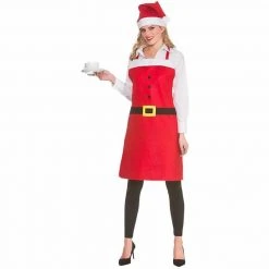 Wicked Santa, Apron N Hat Female Costumes
