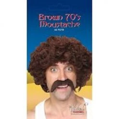 Wicked 1960's & 70's 70's Style Brown Tash