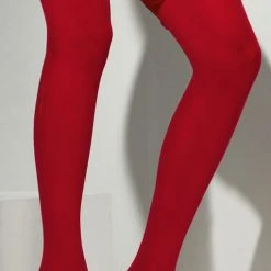 Smiffys Hold Up's, Sheer Red Hoisery