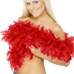 Smiffys Boa Red, Deluxe, 80g