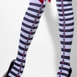 Smiffys Opaque Hold-Ups, Striped Hoisery