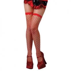 Vendor-unknown Thigh Highs, Diamond, Red