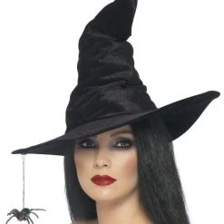 Smiffys Halloween Hats Witch Hat, Hanging Spider